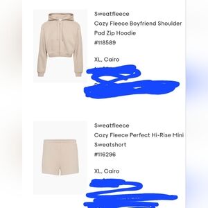 Aritzia Sweatshirt and Short Set